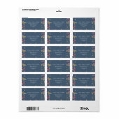 Elegant botanisch bloemendesign retouradreslabel etiket (Full Sheet)