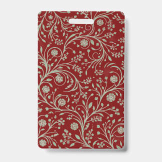 Elegant botanisch bloempatroon – Minimaal natuur Badge