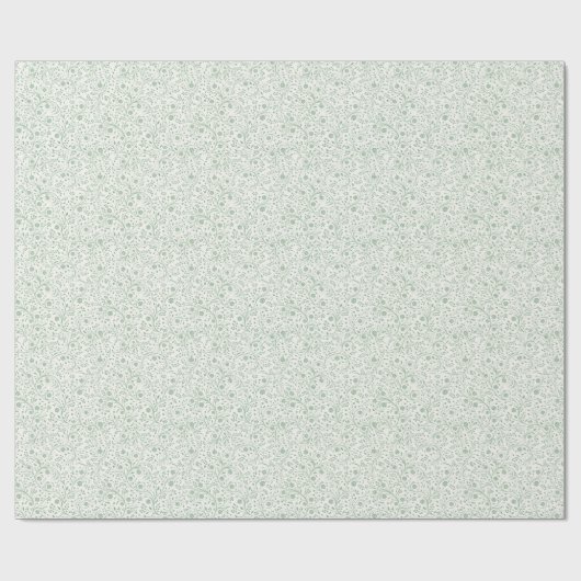 Elegant botanisch bloempatroon – Minimaal natuur Cadeaupapier (Vlak)