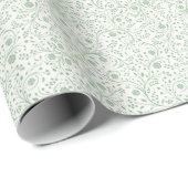 Elegant botanisch bloempatroon – Minimaal natuur Cadeaupapier (Rol Hoek)