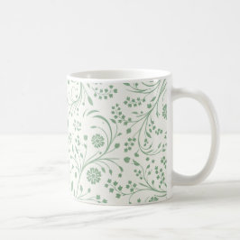 Elegant botanisch bloempatroon – Minimaal natuur Koffiemok