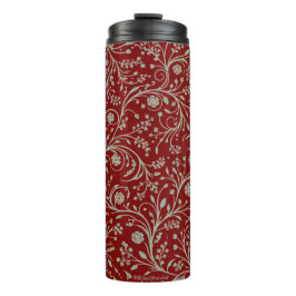 Elegant botanisch bloempatroon – Minimaal natuurge Thermosbeker