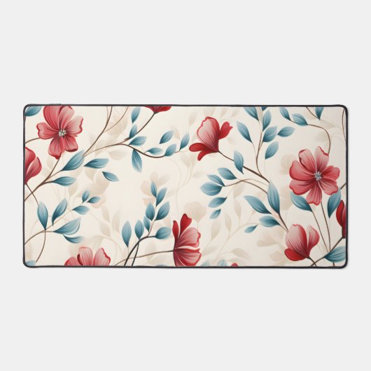 Elegant botanisch bloemtakpatroon bureaumat (Voorkant)