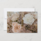 Elegant Botanisch Boeket Rozen Bloemenbruiloft RSVP Kaartje (Achterkant)