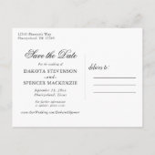 Elegant Botanisch | Copper Roos Gold Evenementdatu Aankondigingskaart (Achterkant)