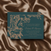 Elegant botanisch | Donkergroen en koperhuwelijk Kaart