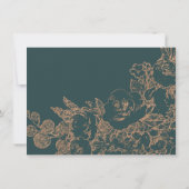 Elegant botanisch | Donkergroen en koperhuwelijk Kaart (Achterkant)