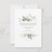 Elegant botanisch Eucalyptus Greenery Blue Bedankkaart (Achterkant)