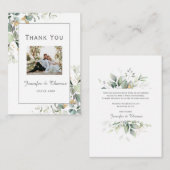 Elegant botanisch Eucalyptus Greenery Dank je wel Notitiekaartje (Voorkant / Achterkant)