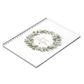 Elegant Botanisch Eucalyptus Kerst Notitieboek (Linkerzijde)