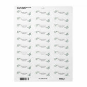 Elegant botanisch eucalyptus retouradreslabel etiket (Full Sheet)