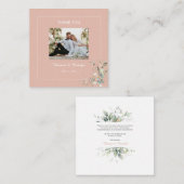 Elegant botanisch Eucalyptus Tea Roos Dank u wel Notitiekaartje (Voorkant / Achterkant)