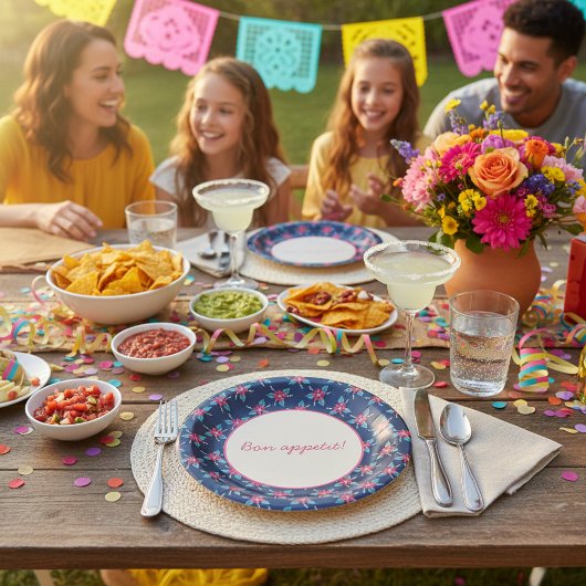 Elegant botanisch feestservies papieren bordje