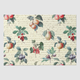 Elegant botanisch  fruitscript tissuepapier