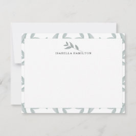 Elegant Botanisch Gepersonaliseerd Briefpapier Notitiekaartje