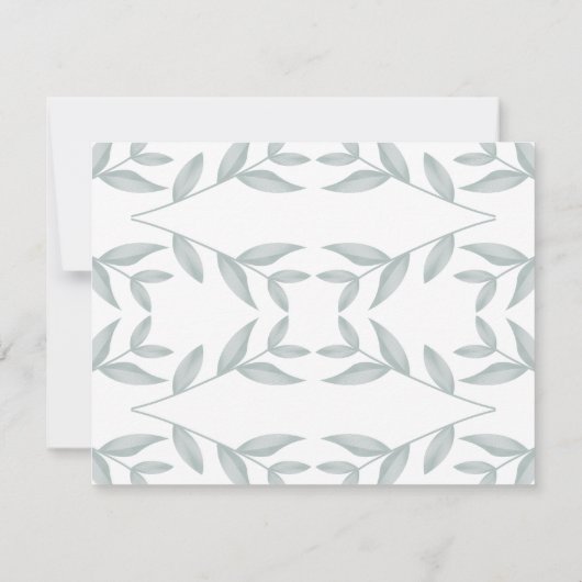 Elegant Botanisch Gepersonaliseerd Briefpapier Notitiekaartje (Achterkant)