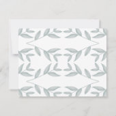 Elegant Botanisch Gepersonaliseerd Monogram Statio Notitiekaartje (Achterkant)