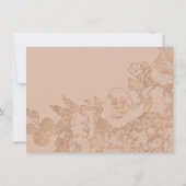 Elegant botanisch | Goudbruiloft van koper Roos Kaart (Achterkant)