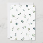 Elegant botanisch groen blad Baby shower Kaart (Achterkant)