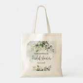 Elegant botanisch groen eucalyptus goud tote bag (Achterkant)