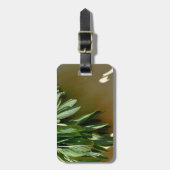 Elegant botanisch groen Fresh-cut Salie Bagagelabel (Voorkant verticaal)