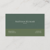 Elegant botanisch groen Sage Green & Gold Visitekaartje (Achterkant)