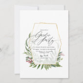 Elegant Botanisch Herbarium Groene Tuinfeestje Kaart (Voorkant)