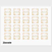 Elegant Botanisch Huwelijk Vierkante Sticker (Vel)