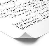 Elegant botanisch huwelijksherdenkingbord poster (Hoek)