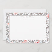 Elegant  Botanisch in neutraal kleuren Bedankkaart (Voorkant)