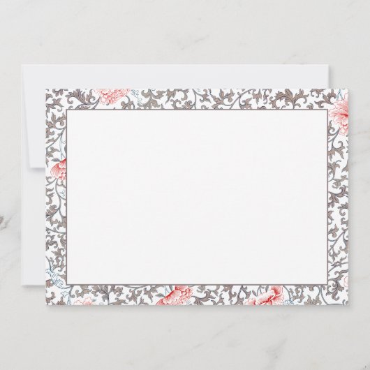 Elegant  Botanisch in neutraal kleuren Bedankkaart (Achterkant)