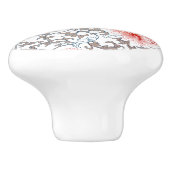 Elegant Botanisch in neutraal kleuren Keramische Knop (Zijkant)