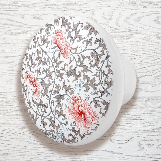 Elegant Botanisch in neutraal kleuren Keramische Knop