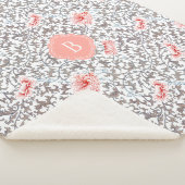 Elegant Botanisch in neutraal kleuren Sherpa Deken (3/4)