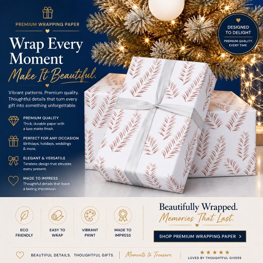 Elegant botanisch inpakpapier