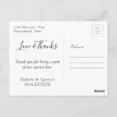 Elegant botanisch | Koper Floral Foto bedankt Briefkaart (Achterkant)