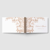 Elegant botanisch | Koperzilver Roos Gastenboek (Volledig)