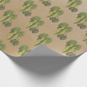 Elegant Botanisch  Kraft Hops Patroon Cadeaupapier