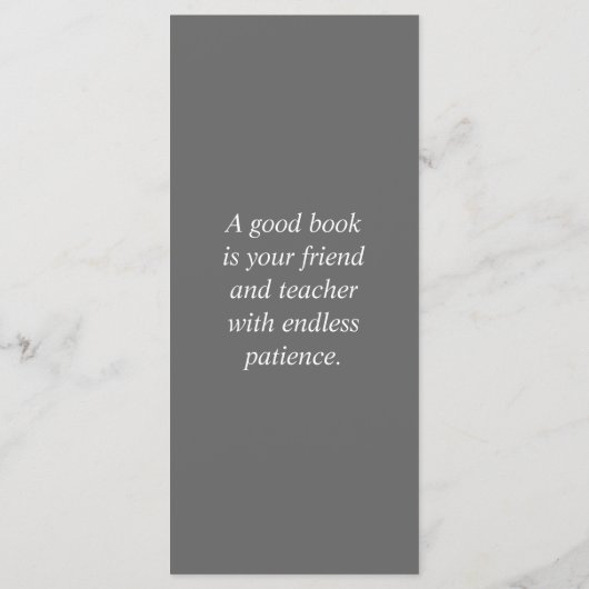 Elegant  botanisch kunstgrijs bladwijzer programmakaart (Achterkant)