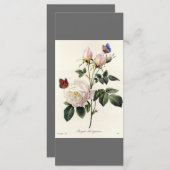 Elegant  botanisch kunstgrijs bladwijzer programmakaart (Voorkant / Achterkant)