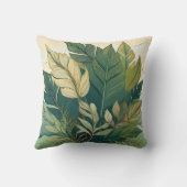 Elegant botanisch kussen met levendig bladontwerp (Achterkant)