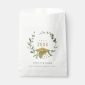 Elegant Botanisch Leafy Wreated Gold Afstuderen Bedankzakje (Voorkant)