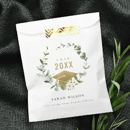 Elegant Botanisch Leafy Wreated Gold Afstuderen Bedankzakje