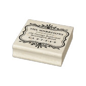 Elegant Botanisch Lijst Familienaam Retouradres Rubberstempel (Stempel)
