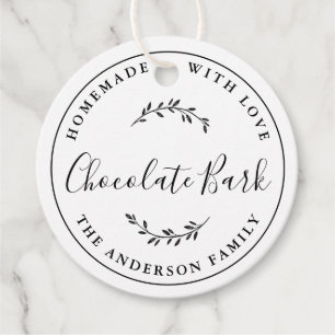 Elegant botanisch logo zelfgemaakte bakkerij cadea bedankjes labels