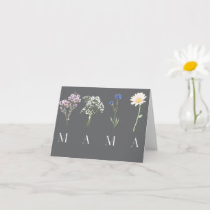 Elegant Botanisch Mama-ontwerp voor Moederdag Kaart