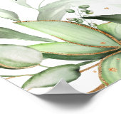 Elegant Botanisch Memorial Poster (Hoek)