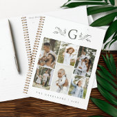 Elegant Botanisch Monogram 6 Fotocollage Planner