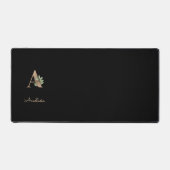 Elegant Botanisch Monogram Letter A Bureaumat (Voorkant)