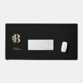 Elegant Botanisch Monogram Letter B Bureaumat (Keyboard & Muis)